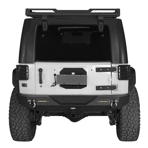 Jeep JK Mid Width Front Bumper & Rear Bumper & Front Skid Plate for 2007-2018 Jeep Wrangler JK - u-Box Offroad  BXG.3018+2030+2042 6