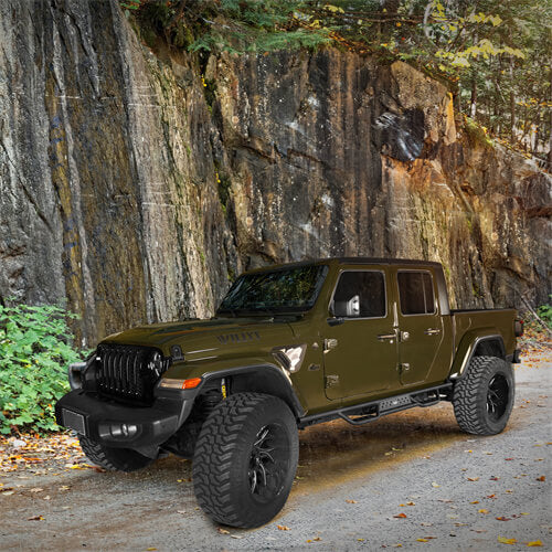 Jeep JT Side Steps Nerf Bars for 2020-2023 Jeep Gladiator - u-Box Offroad  b7001-1s 2