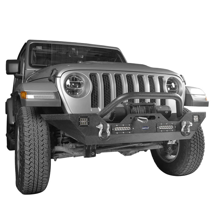 Mid Width Front Bumper & Running Boards(18-24 Jeep Wrangler JL 4 Door) - u-Box