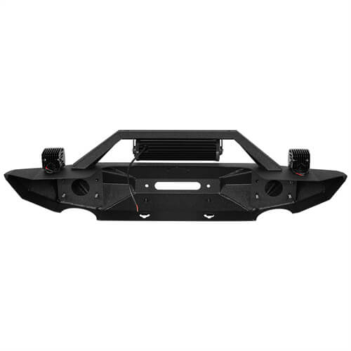 Blade Front Bumper w/ 60W Work Light Bar & Different Trail Rear Bumper Combo Kit for 2007-2018 Jeep Wrangler JK JKU - u-Box Offroad BXG.2031+2030 13