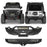 Blade Front Bumper w/ 60W Work Light Bar & Different Trail Rear Bumper Combo Kit for 2007-2018 Jeep Wrangler JK JKU - u-Box Offroad BXG.2031+2030 1