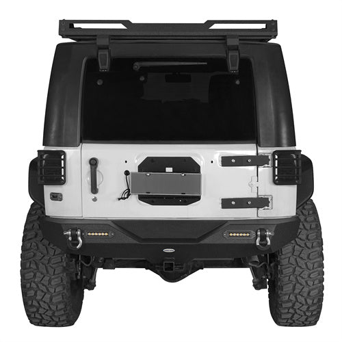 Blade Front Bumper w/ 60W Work Light Bar & Different Trail Rear Bumper Combo Kit for 2007-2018 Jeep Wrangler JK JKU - u-Box Offroad BXG.2031+2030 6