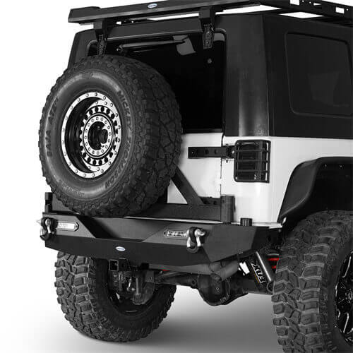 Blade Front Bumper w/ 60W Work Light Bar & Different Trail Rear Bumper Combo Kit for 2007-2018 Jeep Wrangler JK JKU - u-Box Offroad BXG.2031+2030 7