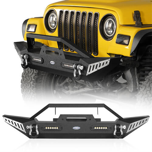 TJ BLADE Front Bumper w/Winch Plate for Jeep Wrangler 1987-2006 YJ TJ - u-Box Offroad b1011s 1