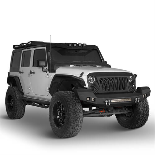 Jeep JK front Bumper for Jeep Wrangler JK JKU 2007-2018 - u-Box Offroad b2052s 4