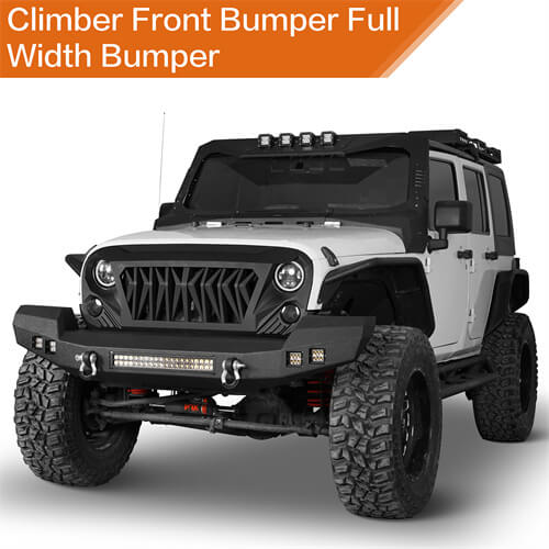 Jeep JK front Bumper for Jeep Wrangler JK JKU 2007-2018 - u-Box Offroad b2052s 6