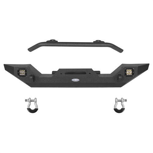 Hooke Road Different Trail Front Bumper and Explorer Rear Bumper Combo with Tire Carrier for Jeep Wrangler TJ 1997-2006  u-Box BXG.1010+BXG.1012 14