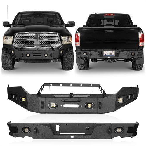 Dodge Ram Front & Rear Bumper Combo for 2013-2018 Dodge Ram 1500 - u-Box Offroad b60016002s 9