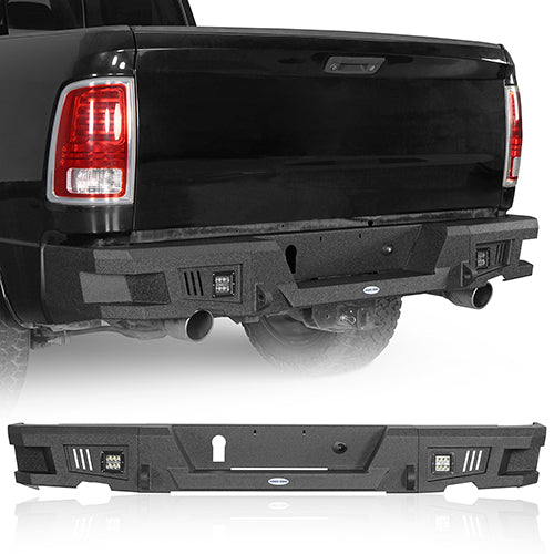 Ram Rear Bumper w/LED Lights for 2009-2018 Dodge Ram 1500 u-Box BXG.6005 1