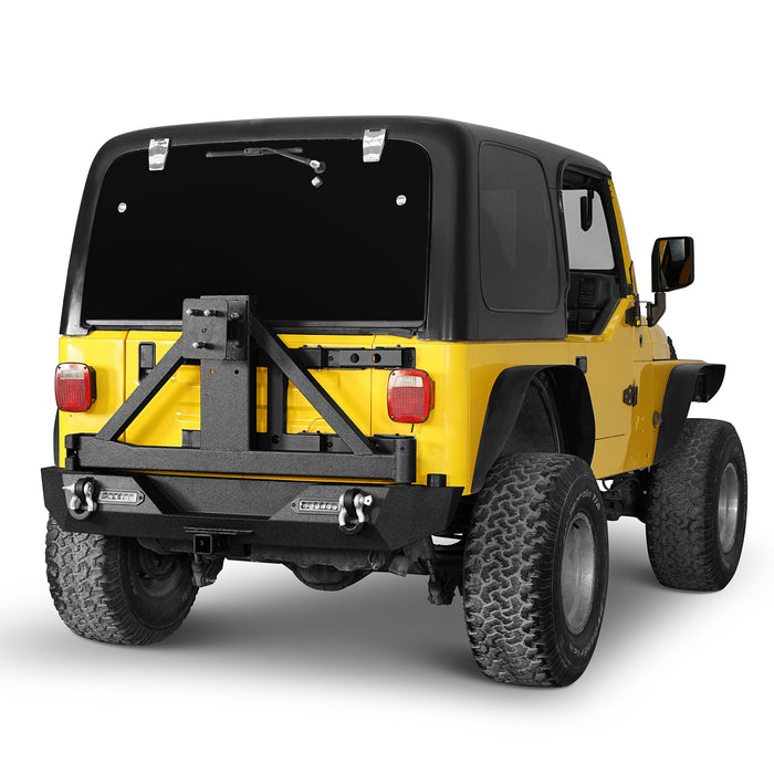 Rear Bumper w/Tire Carrier for 1987-2006 Jeep Wrangler TJ - u-Box Offroad BXG.1010 3