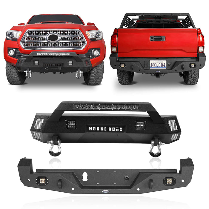 Toyota Tacoma Front & Rear Bumpers Combo for 2016-2023 Toyota Tacoma Gen 3rd - u-Box Offroad b4201420242034200s 12