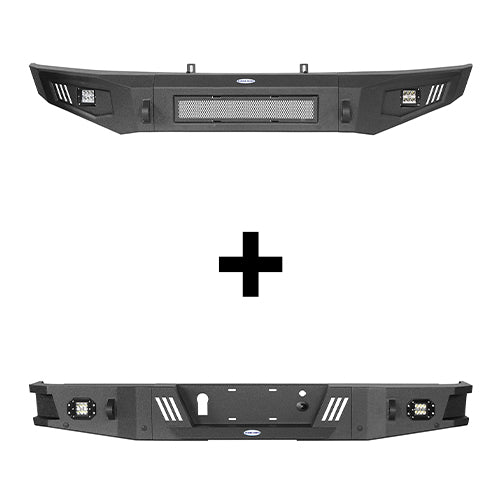 Ford F-150 Front Bumper & Rear Bumper Back Bumper for 2009-2014 Ford F-150 - u-Box Offroad BXG.8201+8204 2