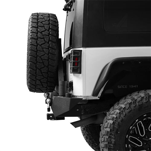 Mad Max Front Bumper & Rear Bumper w/2 Inch Hitch Receiver for 2007-2018 Jeep Wrangler JK - u-Box Offroad BXG.2038+2029 7