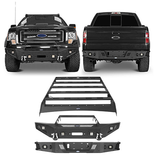 Ford F-150 Armour Rear Bumper with LED Lights; Black (06-14 F-150) ARB-F106-KIT Ford F-150 Armour Rear Bumper with LED Lights; Black (06-14 F-150) ARB-F106-KIT