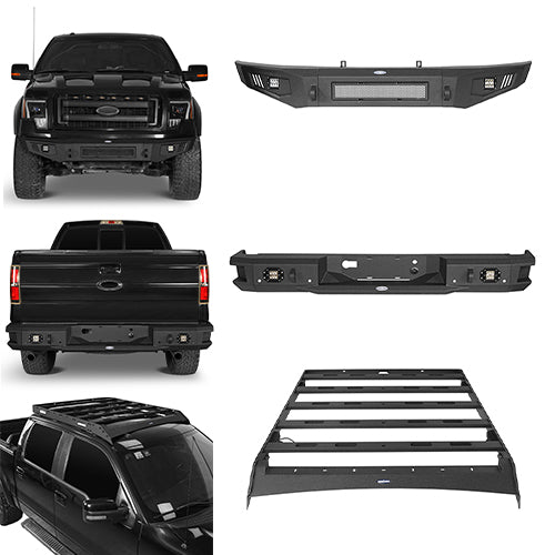 Front Bumper / Rear Bumper / Luggage Carrier for 2006-2014 Ford F-150 - u-Box Offroad BXG.8205+8201+8203 1