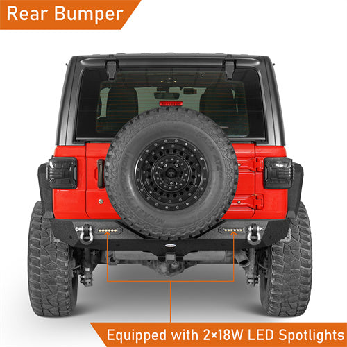 Jeep JL Front Bumper / Rear Bumper / Running Boards for 2018-2023 Jeep Wrangler JL - u-Box Offroad BXG.3003+3006+3018 12