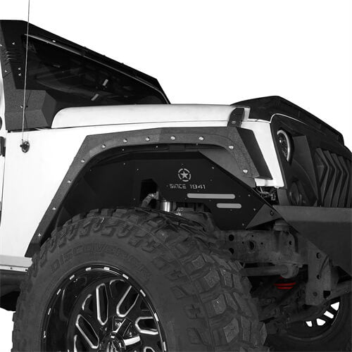 Jeep JK Front Inner Fender Liners w/Since 1941 Logo for 2007-2018 Jeep Wrangler JK - u-Box Offroad b20662067 11