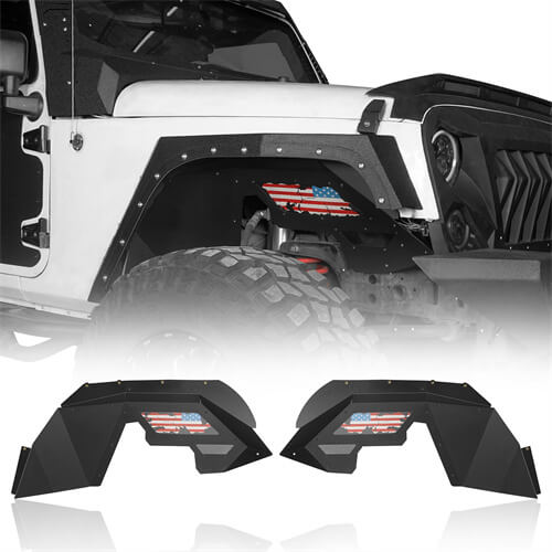 FENDER FLARES/INNER FENDER Liners Black Steel For 2007-2018 Jeep FENDER FLARES/INNER FENDER Liners Black Steel For 2007-2018 Jeep