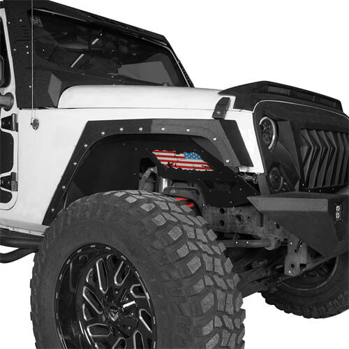 Jeep JK Front Inner Fender Liners w/Since 1941 Logo for 2007-2018 Jeep Wrangler JK - u-Box Offroad b20662067 3