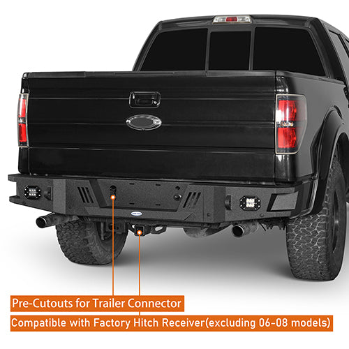 Front Bumper w/ Grill Guard & Rear Bumper for 2009-2014 Ford F-150 Excluding Raptor - u-Box Offroad BXG.8200+8204 11