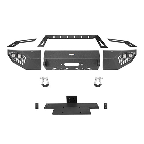 Front Bumper w/ Grill Guard & Rear Bumper for 2009-2014 Ford F-150 Excluding Raptor - u-Box Offroad BXG.8200+8204 20