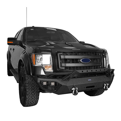 Front Bumper w/ Grill Guard & Rear Bumper for 2009-2014 Ford F-150 Excluding Raptor - u-Box Offroad BXG.8200+8204 5