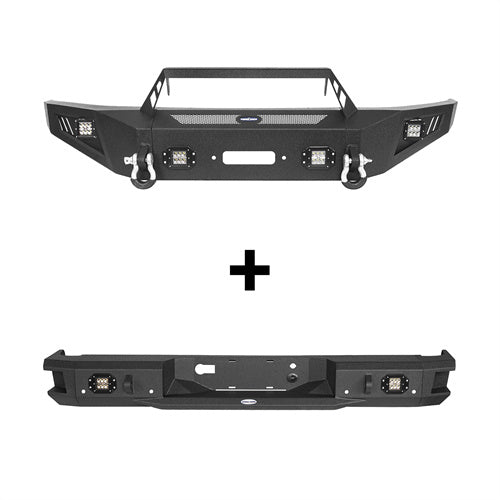 Ford F-150 Front Bumper & Rear Bumper for 2009-2014 Ford F-150, Excluding Raptor u-Box BXG.8202+BXG.8203 2