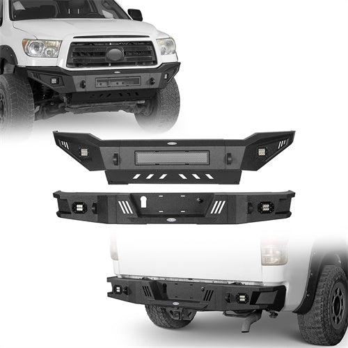 Full Width Front Bumper & Rear Bumper for 2007-2013 Toyota Tundra - u-Box Offroad b52045206s 11