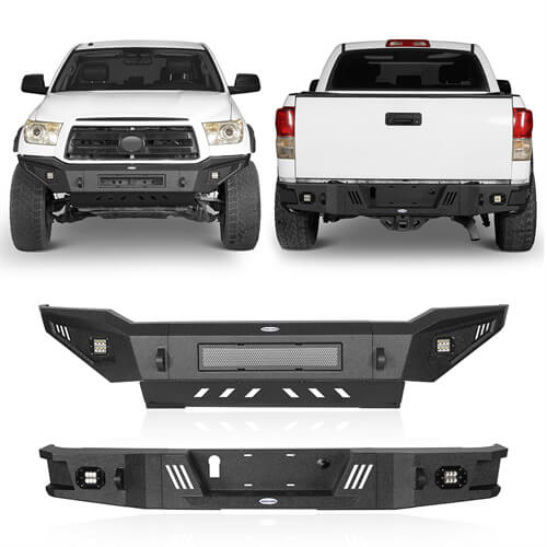 Full Width Front Bumper & Rear Bumper for 2007-2013 Toyota Tundra - u-Box Offroad b52045206s 2