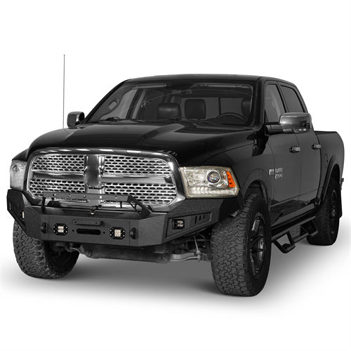 Dodge Ram Full Width Front Bumper w/ Winch Plate for Dodge Ram 1500 4-Door 2013-2018 - u-Box Offroad b6001s 3