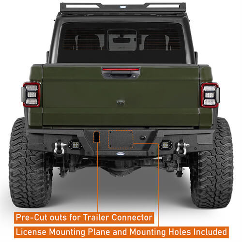 Jeep Gladiator Rear Bumper for 2020-2024 Jeep Gladiator JT - u-Box Offroad b7003 6