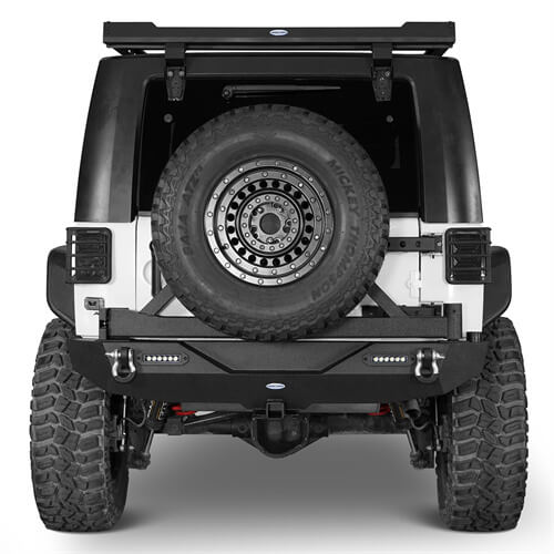 Jeep JK Rear Bumper w/Tire Carrier & Hitch Receiver for 2007-2018 Jeep Wrangler JK - u-Box Offroad b2029s 3