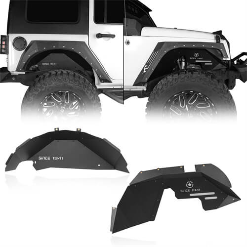 Jeep JK Front / Rear Inner Fender Liners for 2007-2018 Jeep Wrangler JK - u-Box Offroad bxg206620672068 3