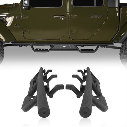 Jeep JT Side Steps Nerf Bars for 2020-2023 Jeep Gladiator - u-Box Offroad  b7001-1s 6