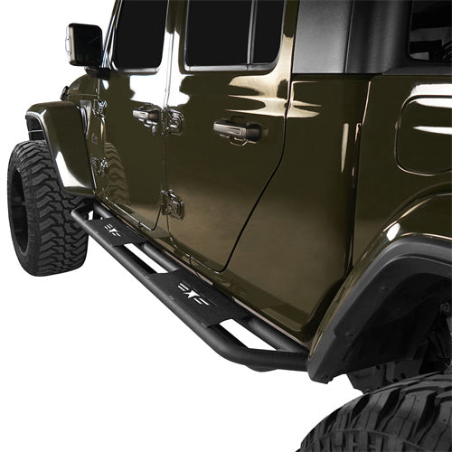 Jeep JT Side Steps & Tubular Half Doors for 2020-2023 Jeep Gladiator 4-Door - u-Box Offroad  BXG.3009+7002 7
