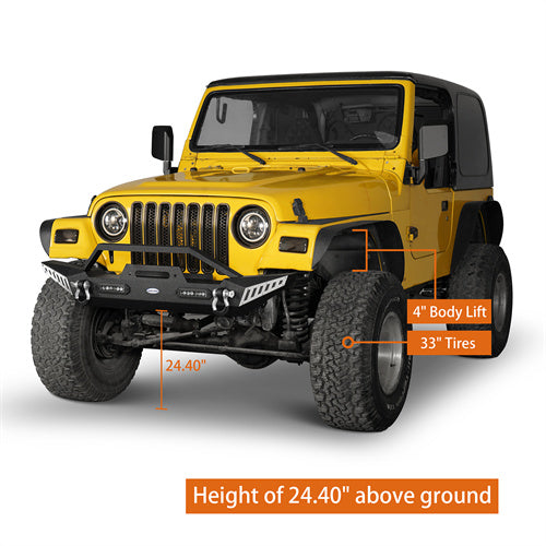 Jeep TJ Front and Rear Bumper Combo for 1987-2006 Jeep Wrangler TJ YJ u-Box BXG.1009+BXG.1011 10