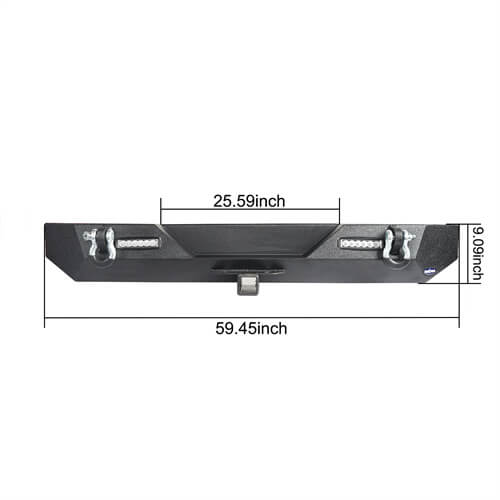 Jeep TJ Front and Rear Bumper Combo for 1987-2006 Jeep Wrangler TJ YJ u-Box BXG.1009+BXG.1011 18