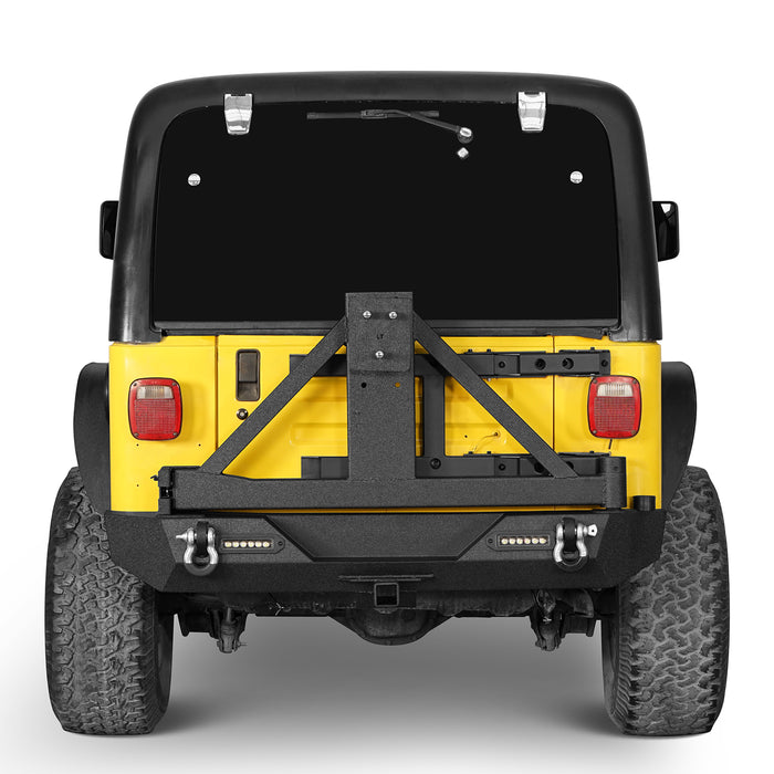 Jeep TJ Front and Rear Bumper Combo Stinger Stubby Front Bumper and Explorer Rear Bumper for Jeep Wrangler TJ YJ 1987-2006 u-Box BXG.1013+BXG.1010 5