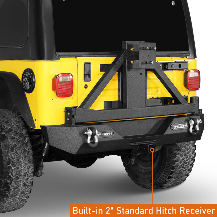 Jeep TJ Front and Rear Bumper Combo with Tire Carrier Blade Master for Jeep Wrangler YJ TJ 1987-2006 u-Box BXG.1010+BXG.1011  10