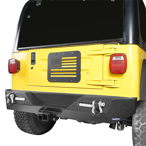 Hooke Road Jeep TJ Stinger Front Bumper and Different Trail Rear Bumper Combo for Jeep Wrangler TJ YJ 1987-2006 u-Box BXG.1013+BXG.1009 6