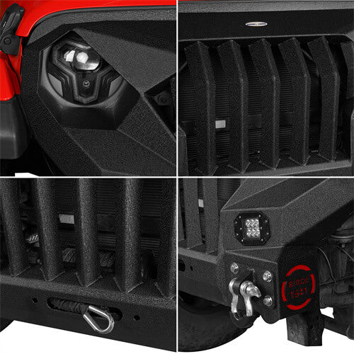 Jeep JL Mad Max Front Bumper & Rear Bumper for 2018-2023 Jeep Wrangler JL  u-Box BXG.3020+BXG.3003 9