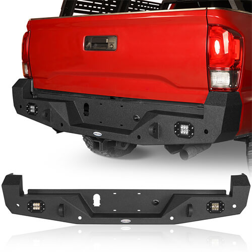 Toyota Tacoma Rear Bumper w/18W LED Floodlights for 2016-2023 Toyota Tacoma - u-Box Offroad b4200s 1