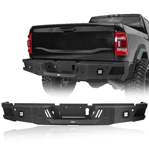 Dodge Ram 2500 Rear Bumper w/OEM sensor holes for 2019-2022 Ram 2500 - u-Box Offroad BXG.6304 1