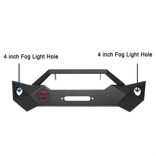 Rock Crawler Front Bumper & Different Trail Rear Bumper Combo Kit for 2007-2018 Jeep Wrangler JK JKU  u-Box BXG.2055+BXG.2030 11