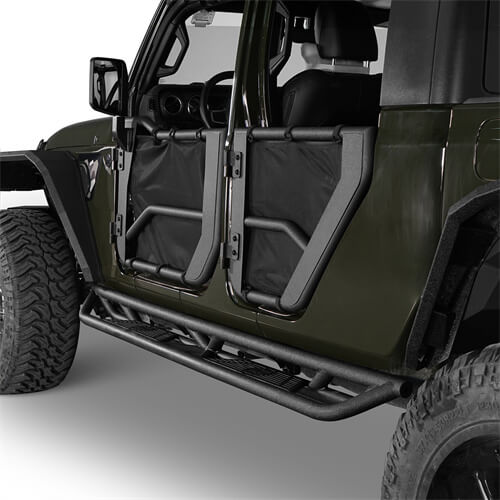 Jeep JT Running Boards Side Steps Nerf Bars for 2020-2021 Jeep Gladiator - u-Box Offroad b7000s 4