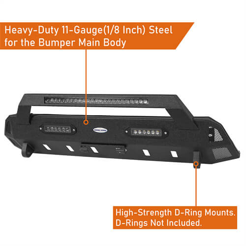 Tacoma Front Bumper Stubby Bumper for 2016-2023 Toyota Tacoma 3rd Gen - u-Box BXG.4203  8