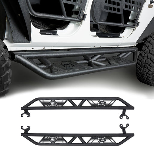 BLADE Side Steps Rocker Guard Nerf Bars(07-18 Jeep Wrangler JK JKU 4 Door) - u-Box