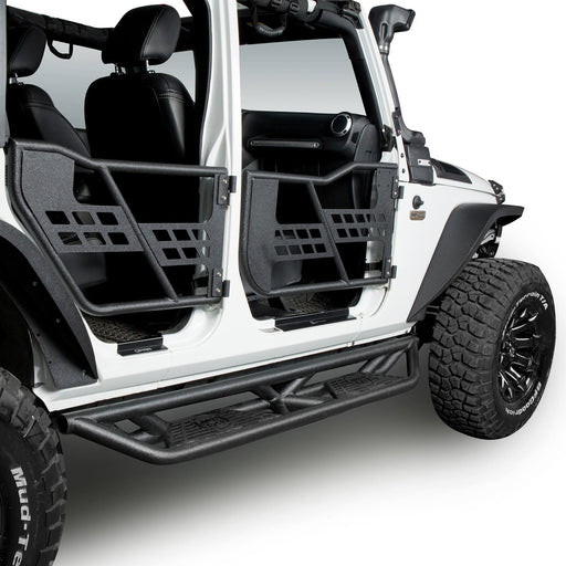 BLADE Side Steps Rocker Guard Nerf Bars(07-18 Jeep Wrangler JK JKU 4 Door) - u-Box