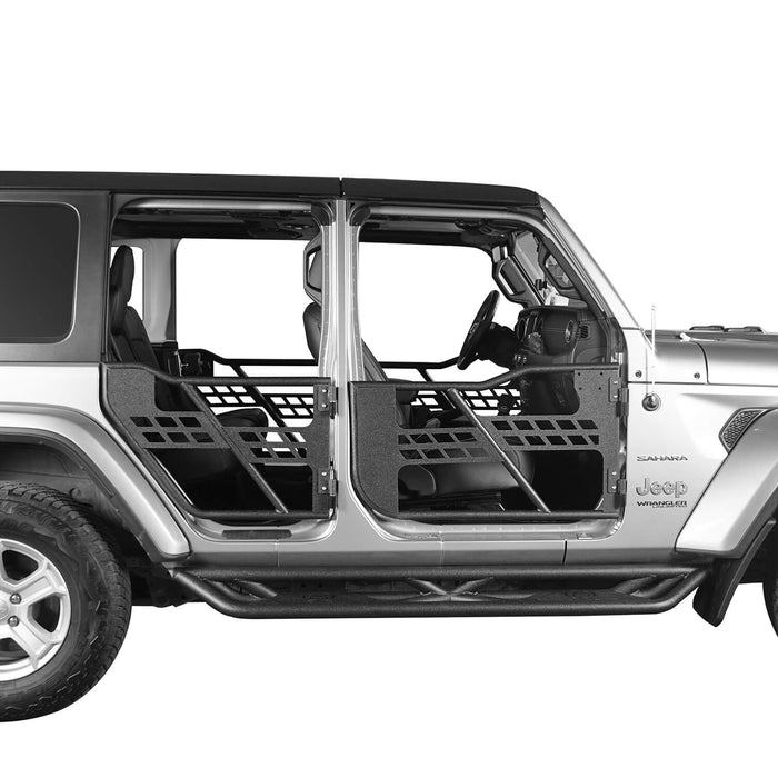 4 Door Tubular Door Guards Rock Crawler w/Side Mirrors(20-24 Jeep Gladiator JT) - u-Box