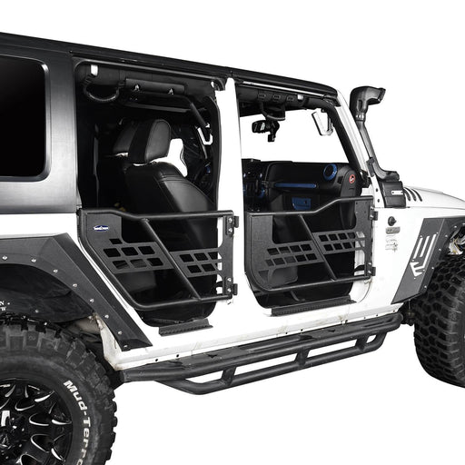 Hooke Road 4 Door Tubular Doors Half Doors for Jeep Wrangler JK 2007-2018 u-Box offroad 3